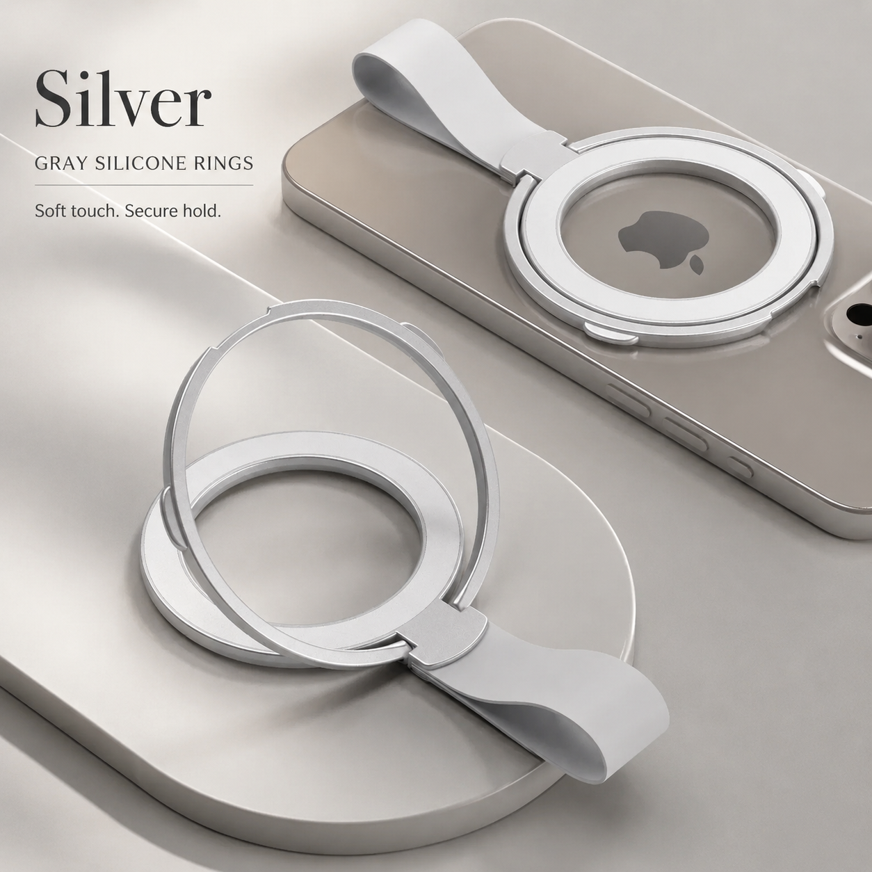 Premium Phone Ring Holder MagSafe Compatible Magnetic Grip Strap Stand Detachable Smartphone Holder Secure Grip Kickstand Portable Design Accessory