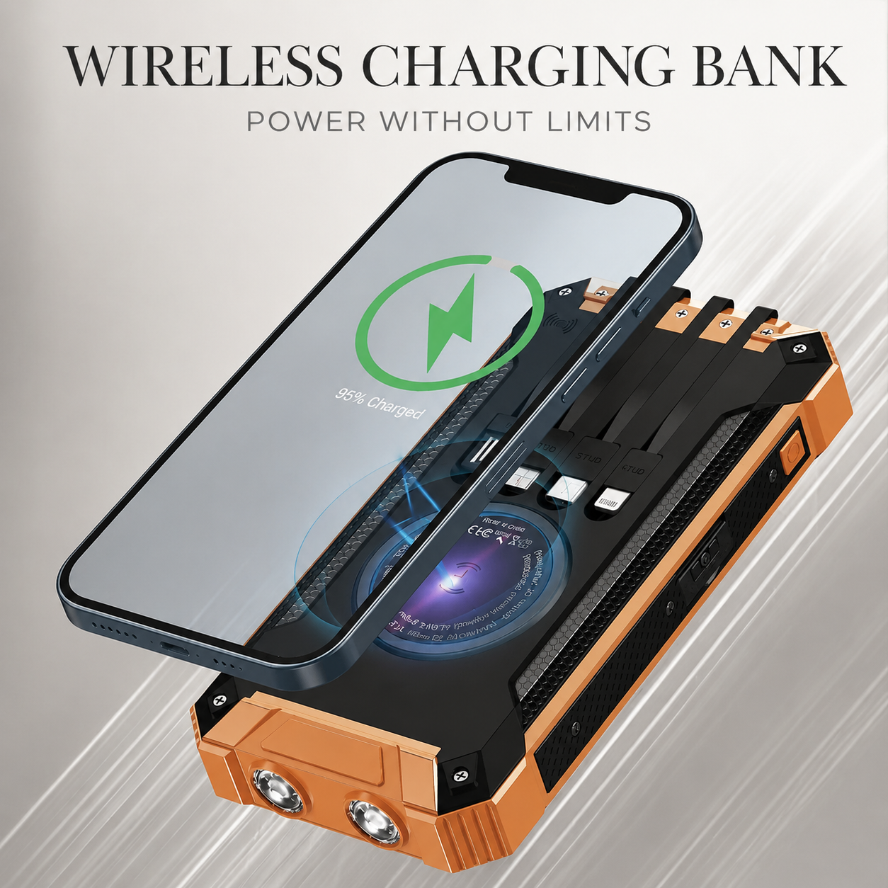 Premium Power Bank Solar Charger Fast Charging Portable Battery Pack 20000mAh LED Flashlight Outdoor Travel USB C Compatible Backup Power Hub