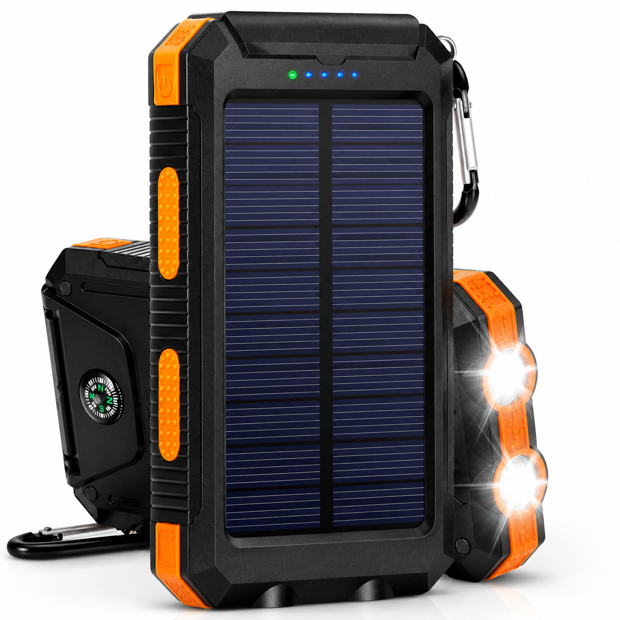 Premium Power Bank Solar Charger Fast Charging Portable Battery Pack 20000mAh LED Flashlight Outdoor Travel USB C Compatible Backup Power Hub