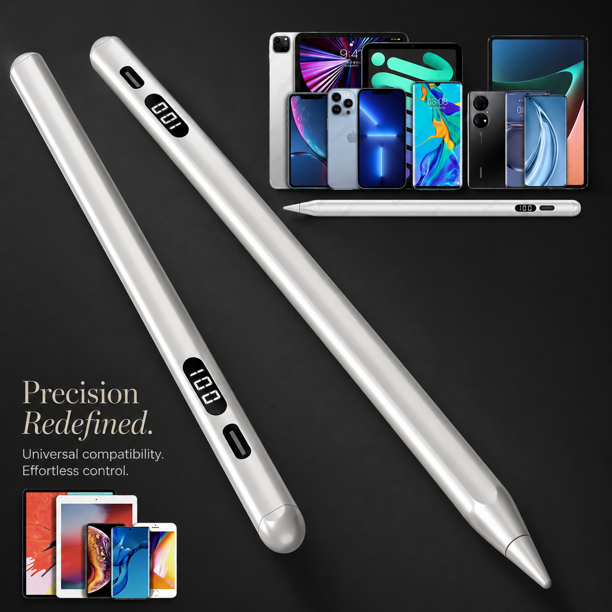 Premium Stylus Pen Bluetooth Compatible Precision Tip Rechargeable Touchscreen Tablet Pencil Power Display Universal Device Accessory Digital
