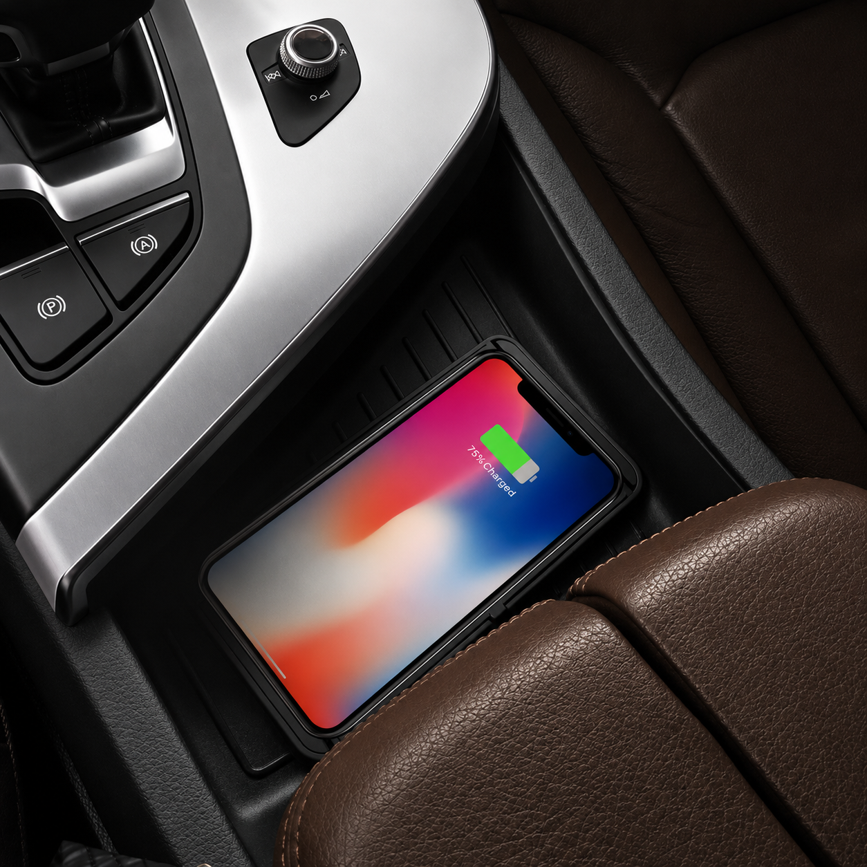 Premium Wireless Car Charger Fast Charging Dashboard Dock Anti Slip Silicone Pad Smartphone Compatible Travel Vehicle Charging Accessory Portable