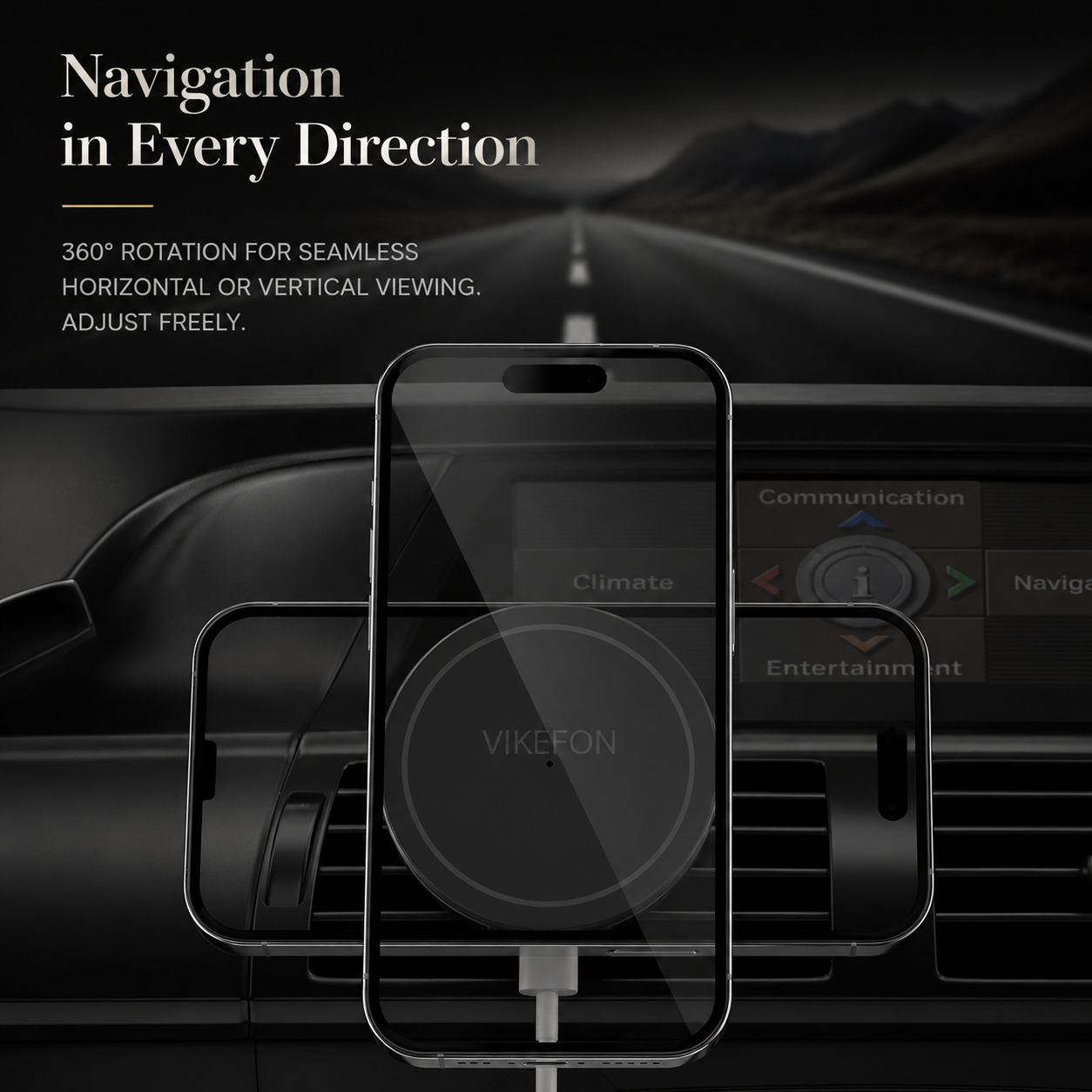 Premium Wireless Car Charger MagSafe Compatible 30W Fast Charging Magnetic Phone Mount Auto Holder Dashboard Vent Mount Hands Free Driving Dock