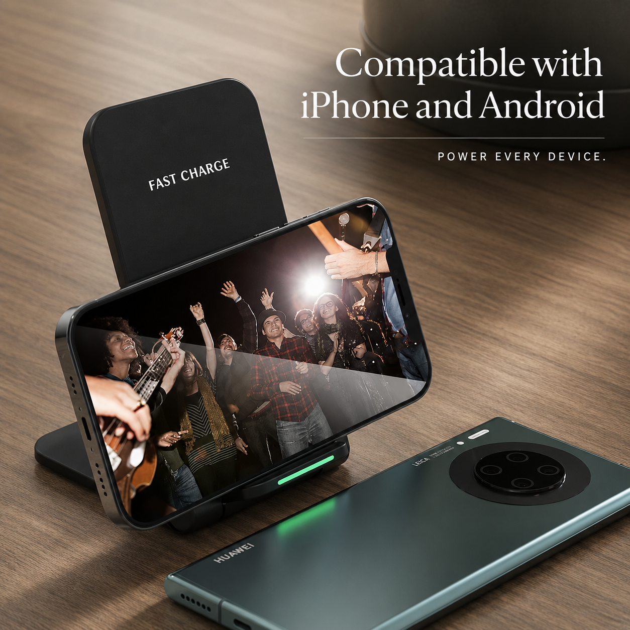 Premium Wireless Charger Foldable 30W Fast Charging Stand Pad Portable Dock Multi Device Charging Station Smartphone Earbuds Travel Friendly Design