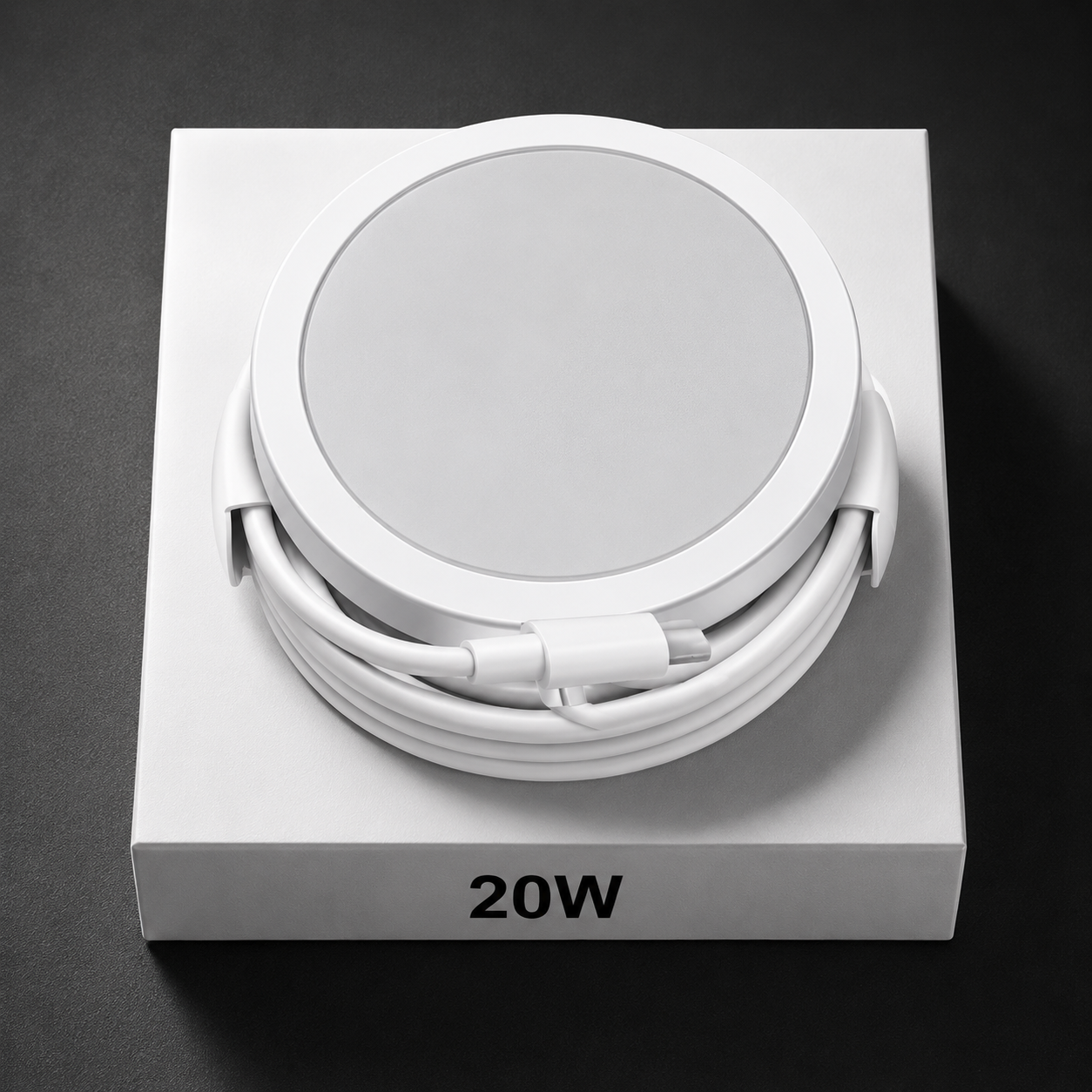 Premium Wireless Charger MagSafe Compatible 20W Fast Charging Magnetic Pad Slim Portable Dock Smartphone Earbuds Charging Station Minimal Design