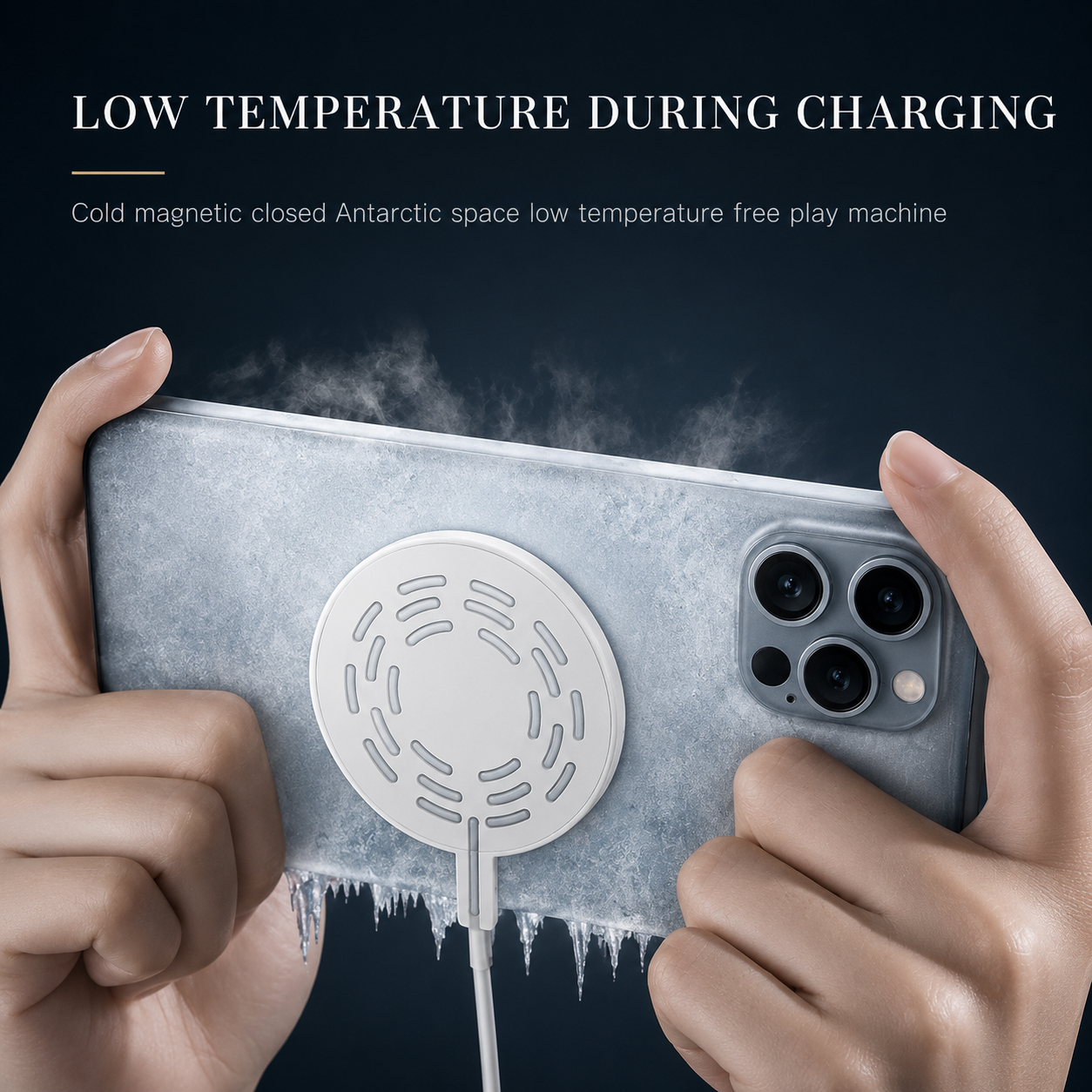 Premium Wireless Charger MagSafe Compatible 20W Fast Charging Magnetic Pad Slim Portable Dock Smartphone Earbuds Charging Station Minimal Design