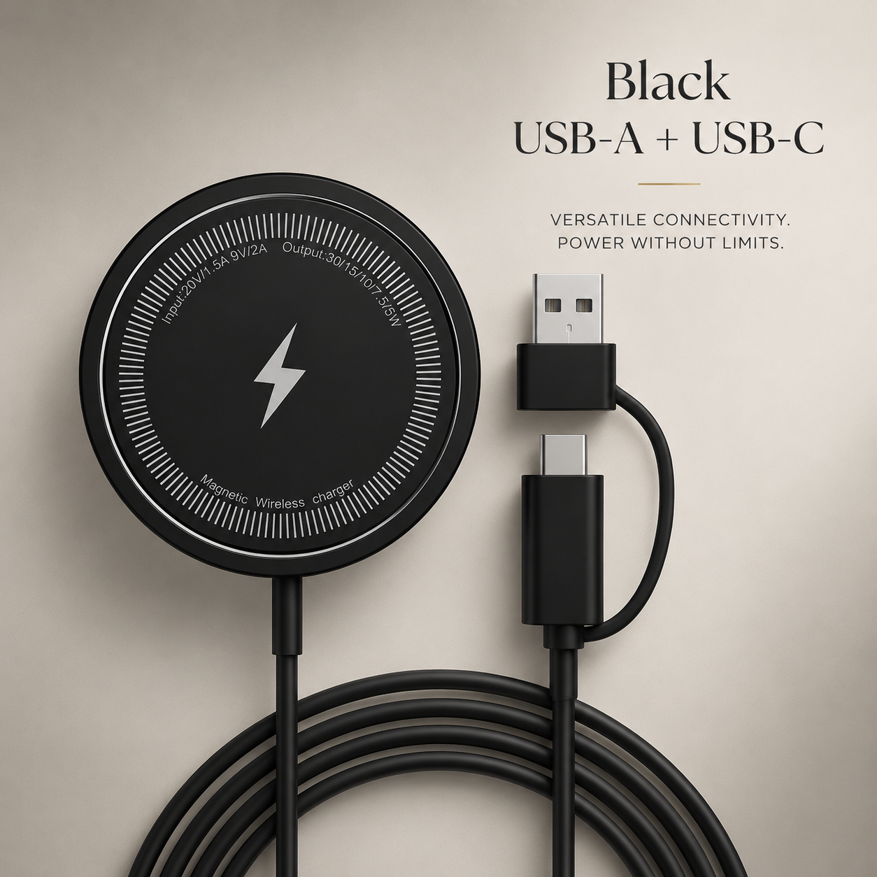 Premium Wireless Charger MagSafe Compatible 30W Fast Charging Magnetic Pad Slim Charging Dock Stand Phone Earbuds Compatible Portable Desk Dock