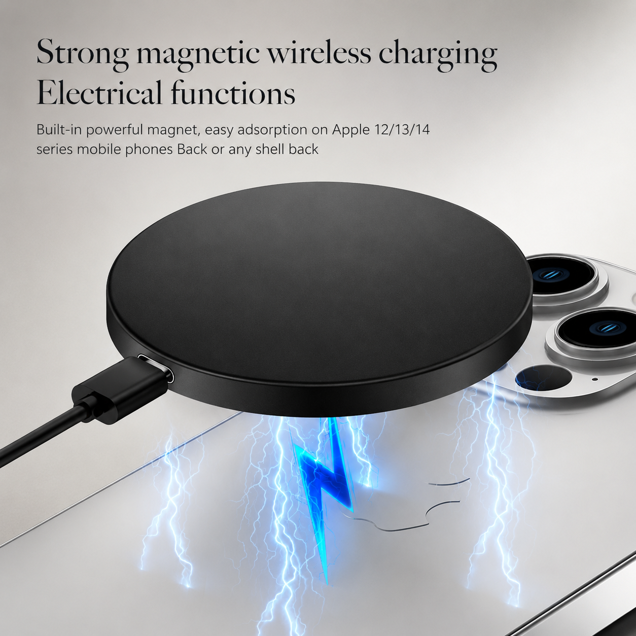 Premium Wireless Charger MagSafe Compatible 30W Fast Charging Magnetic Stand USB C PD Power Delivery Dock Stable Alignment Desktop Mount Design