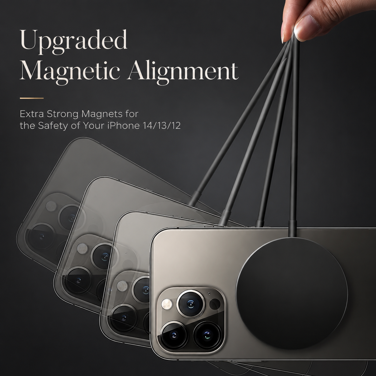 Premium Wireless Charger MagSafe Compatible 30W Fast Charging Magnetic Stand USB C PD Power Delivery Dock Stable Alignment Desktop Mount Design