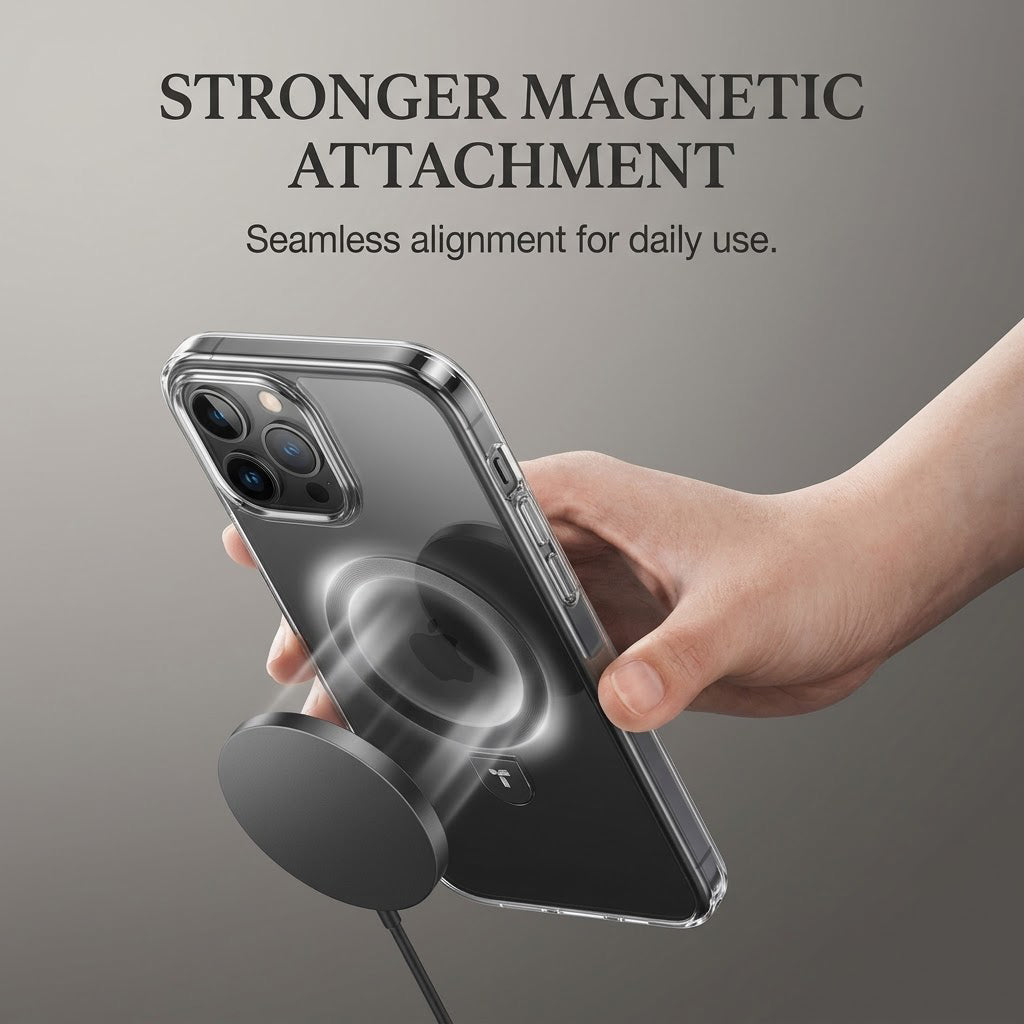 Premium Wireless Charger MagSafe Compatible 30W Fast Charging Magnetic Stand USB C PD Power Delivery Dock Stable Alignment Desktop Mount Design