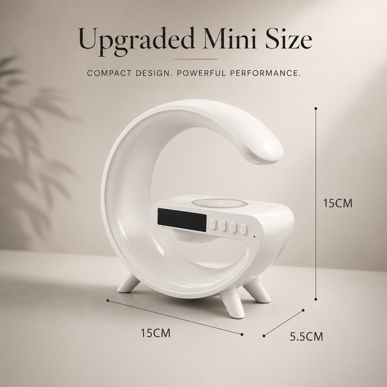 Premium Wireless Charging Station RGB Bluetooth Speaker Clock Fast Charging Dock USB C Multi Device Charger LED Alarm Night Light Desk Organizer