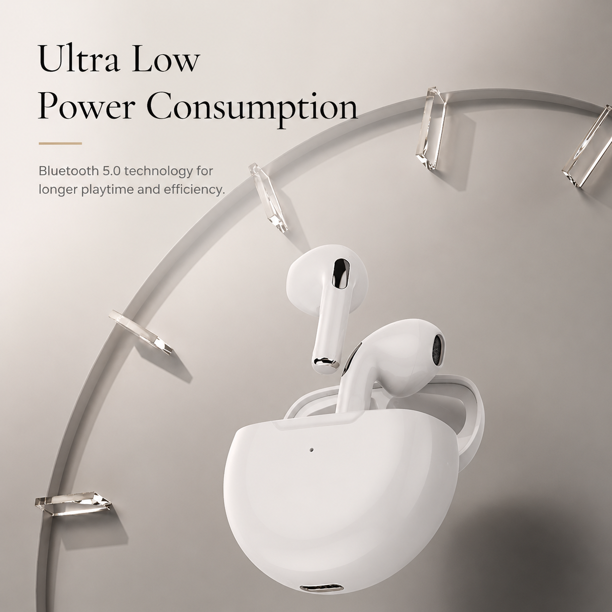 Premium Wireless Earbuds Bluetooth Touch Control Stereo Sound Sport Headset Mini In Ear Design Stable Connection Comfortable Fit Portable Audio
