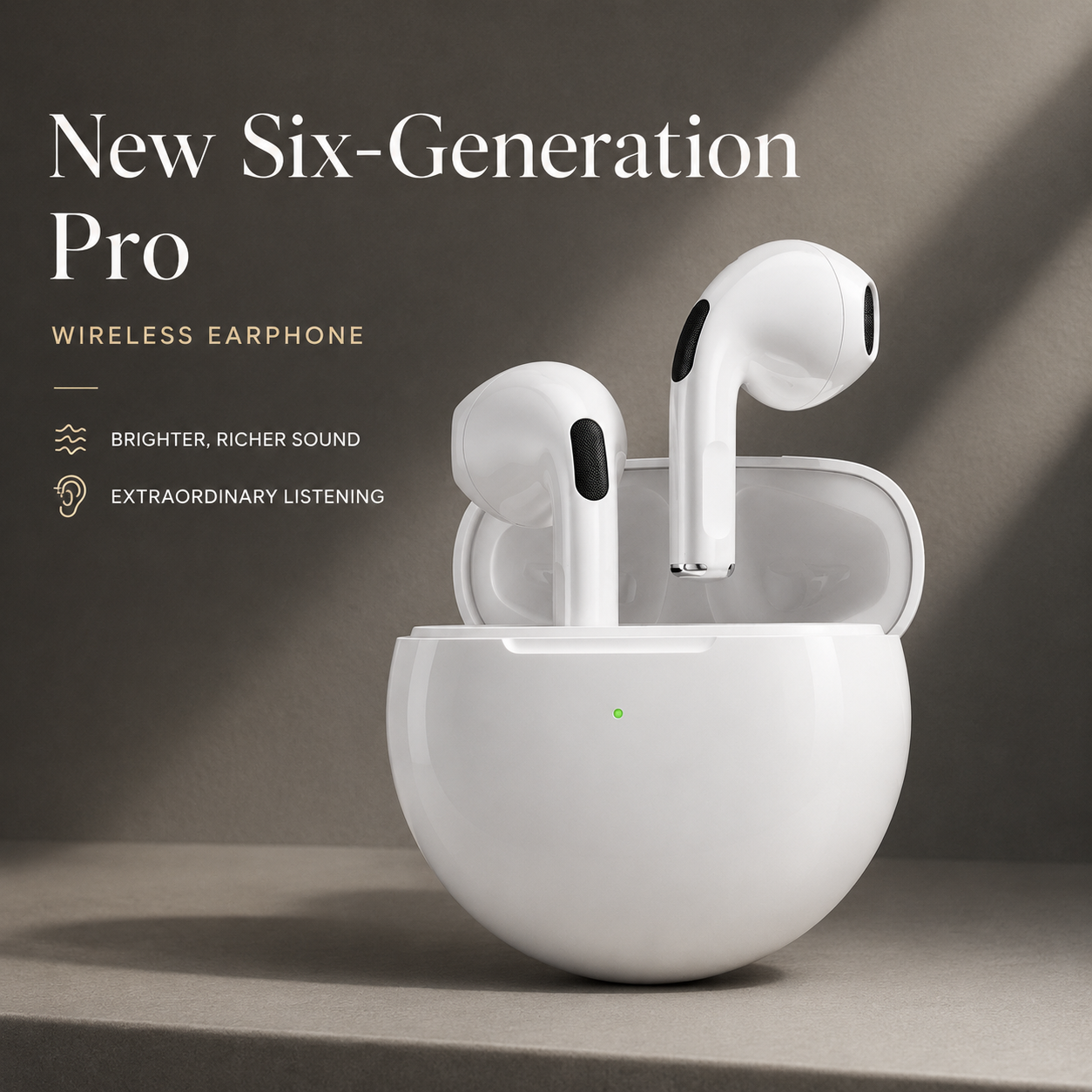 Premium Wireless Earbuds Bluetooth Touch Control Stereo Sound Sport Headset Mini In Ear Design Stable Connection Comfortable Fit Portable Audio