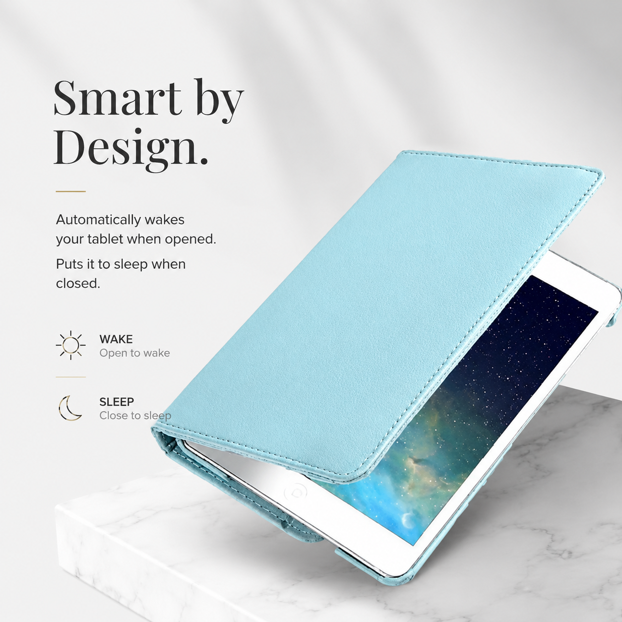Premium iPad Case 360 Rotating Stand PU Leather Smart Cover Multi Angle Viewing Protective Tablet Case Adjustable Stand Lightweight Durable Design