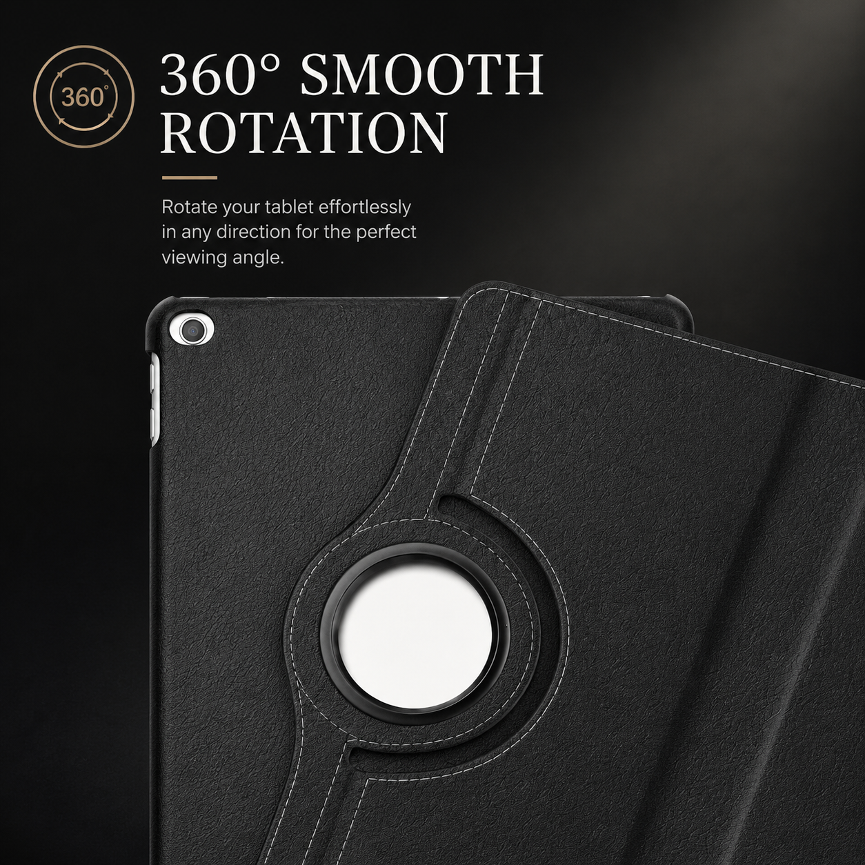Premium iPad Case 360 Rotating Stand PU Leather Smart Cover Multi Angle Viewing Protective Tablet Case Adjustable Stand Lightweight Durable Design