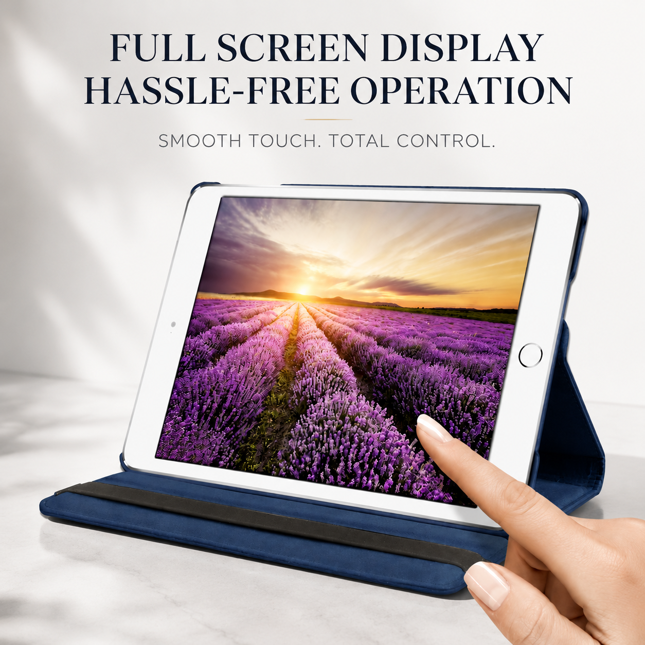 Premium iPad Case 360 Rotating Stand PU Leather Smart Cover Multi Angle Viewing Protective Tablet Case Adjustable Stand Lightweight Durable Design