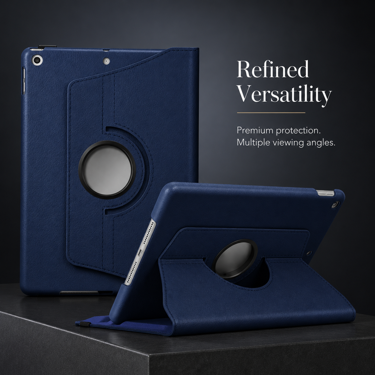 Premium iPad Case 360 Rotating Stand PU Leather Smart Cover Multi Angle Viewing Protective Tablet Case Adjustable Stand Lightweight Durable Design