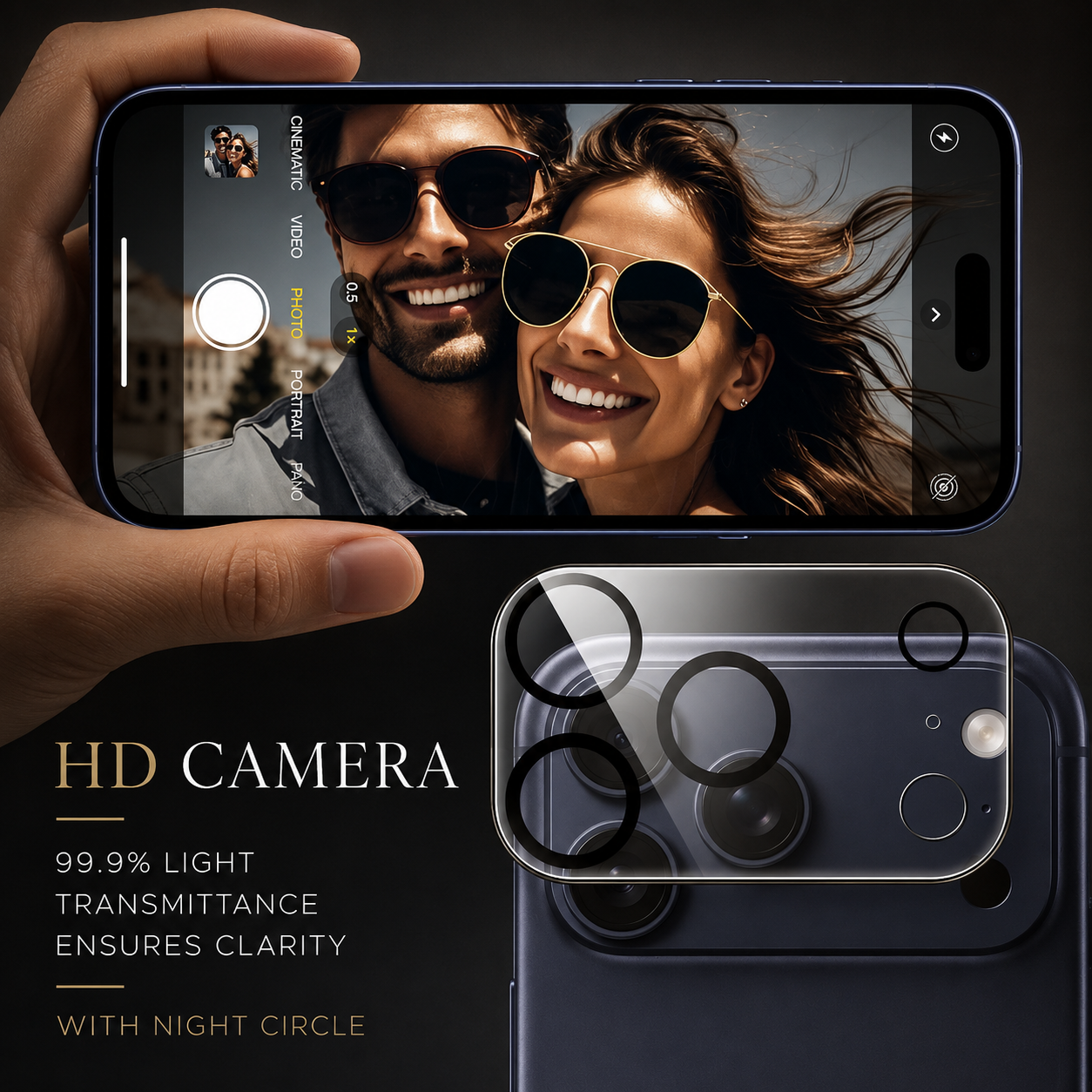 Premium iPhone Camera Lens Protector 9H Tempered Glass Ultra Clear Cover Scratch Resistant Drop Protection Precision Fit Guard Shield Armor Defense