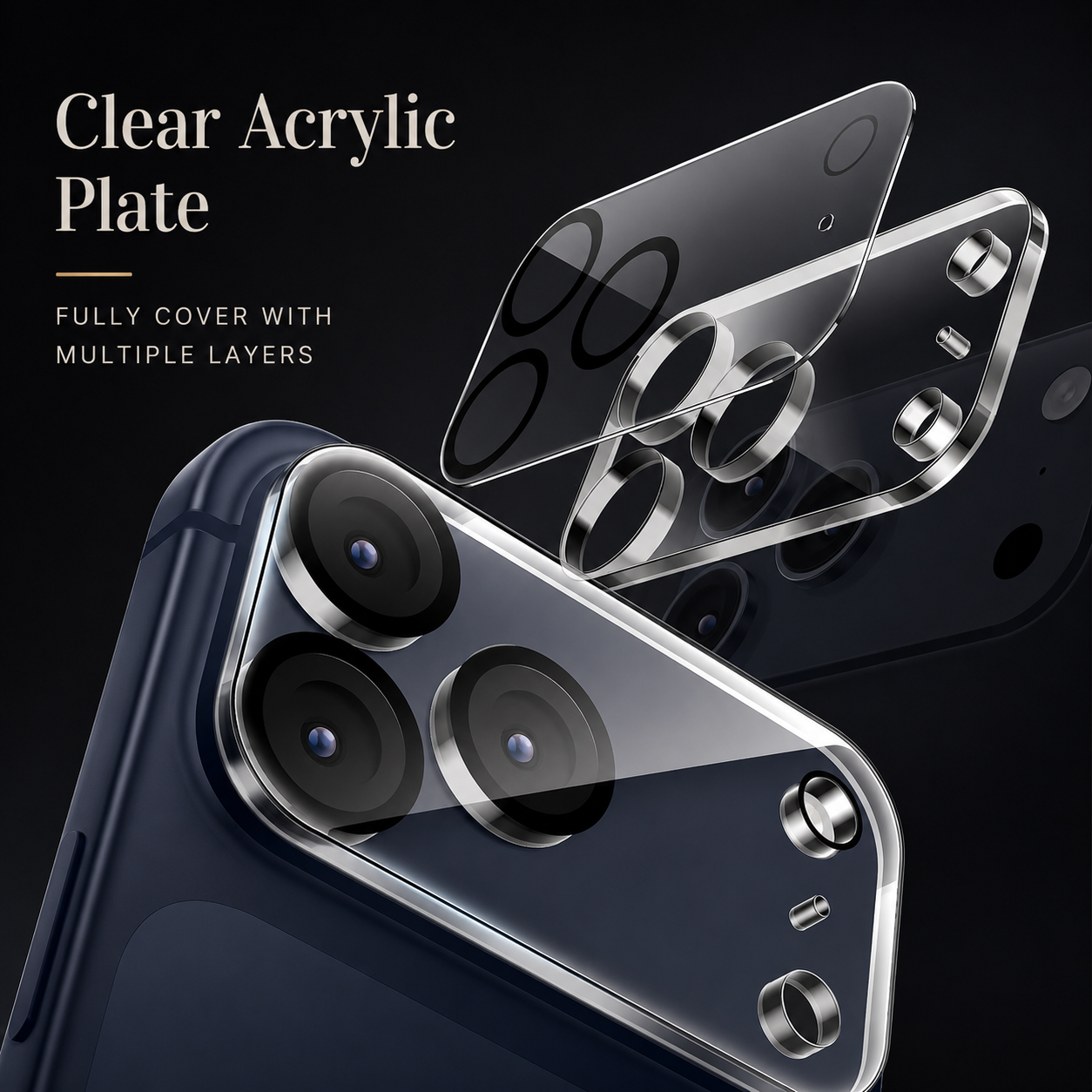 Premium iPhone Camera Lens Protector 9H Tempered Glass Ultra Clear Cover Scratch Resistant Drop Protection Precision Fit Guard Shield Armor Defense