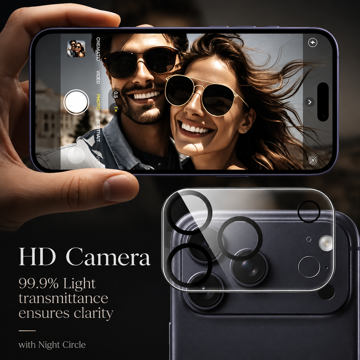Premium iPhone Camera Lens Protector 9H Tempered Glass Ultra Clear Cover Scratch Resistant Drop Protection Precision Fit Guard Shield Armor Defense