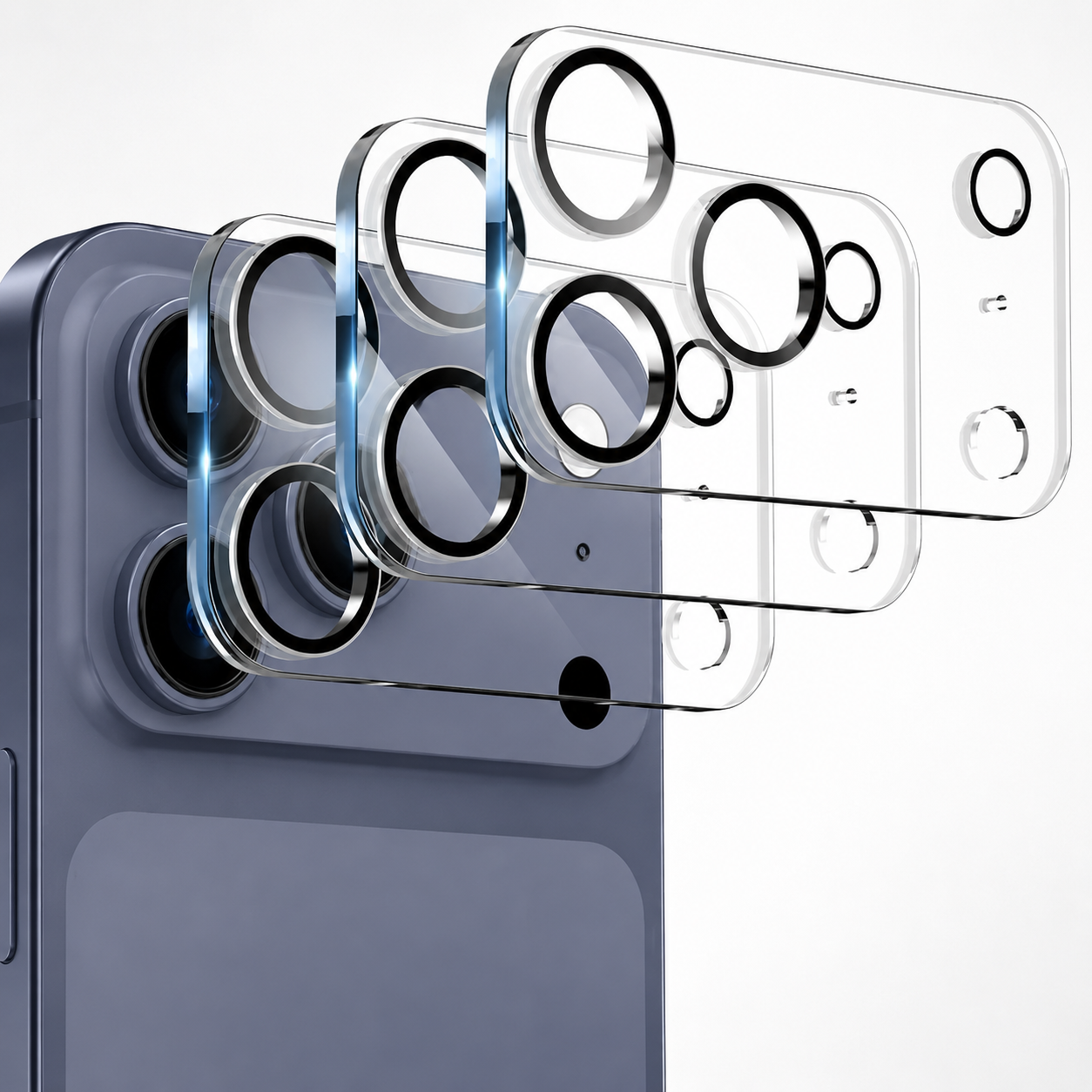 Premium iPhone Camera Lens Protector 9H Tempered Glass Ultra Clear Cover Scratch Resistant Drop Protection Precision Fit Guard Shield Armor Defense