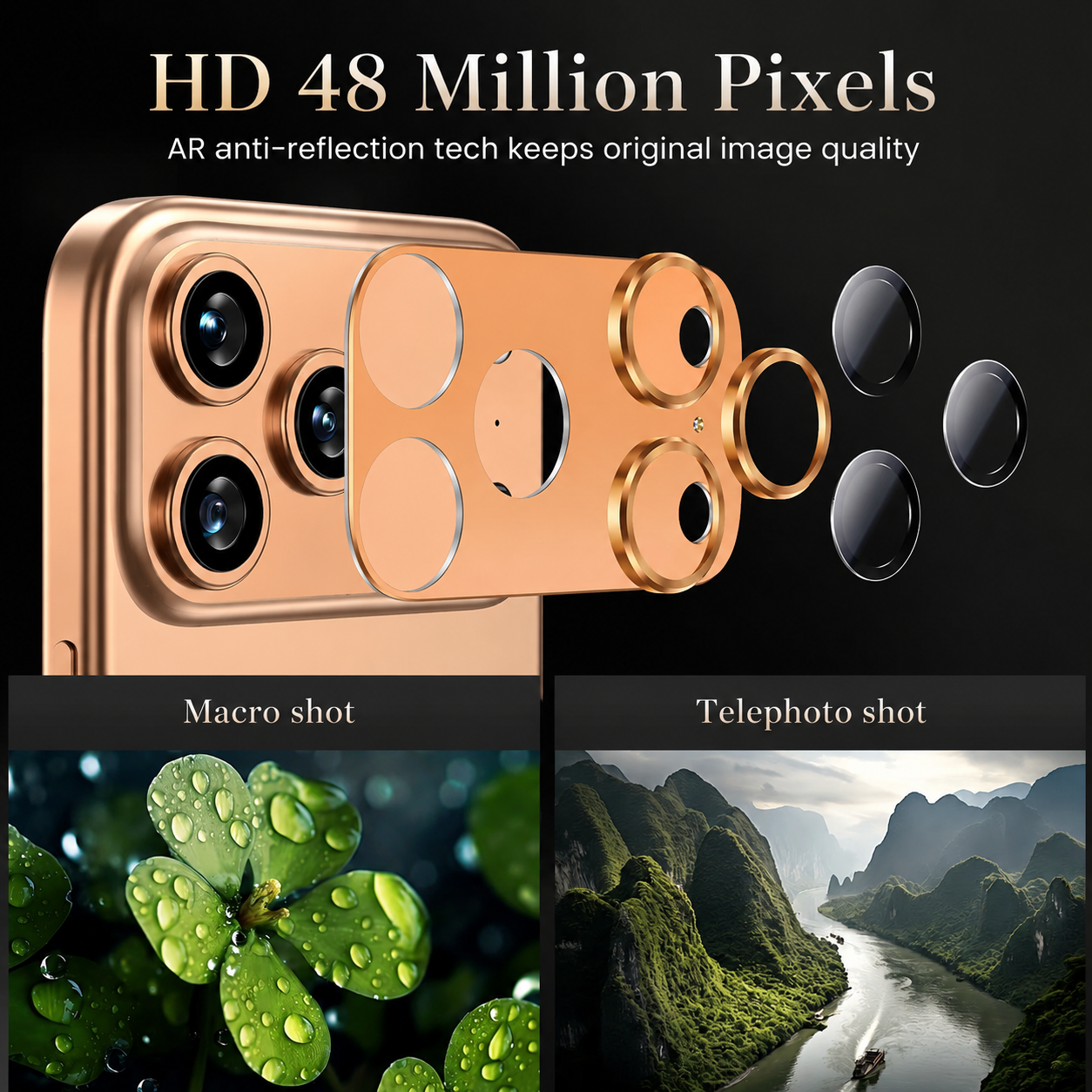 Premium iPhone Camera Lens Protector Military Grade Alloy Ring Tempered Glass Cover Shatterproof Scratch Resistant Shockproof Precision Fit Guard