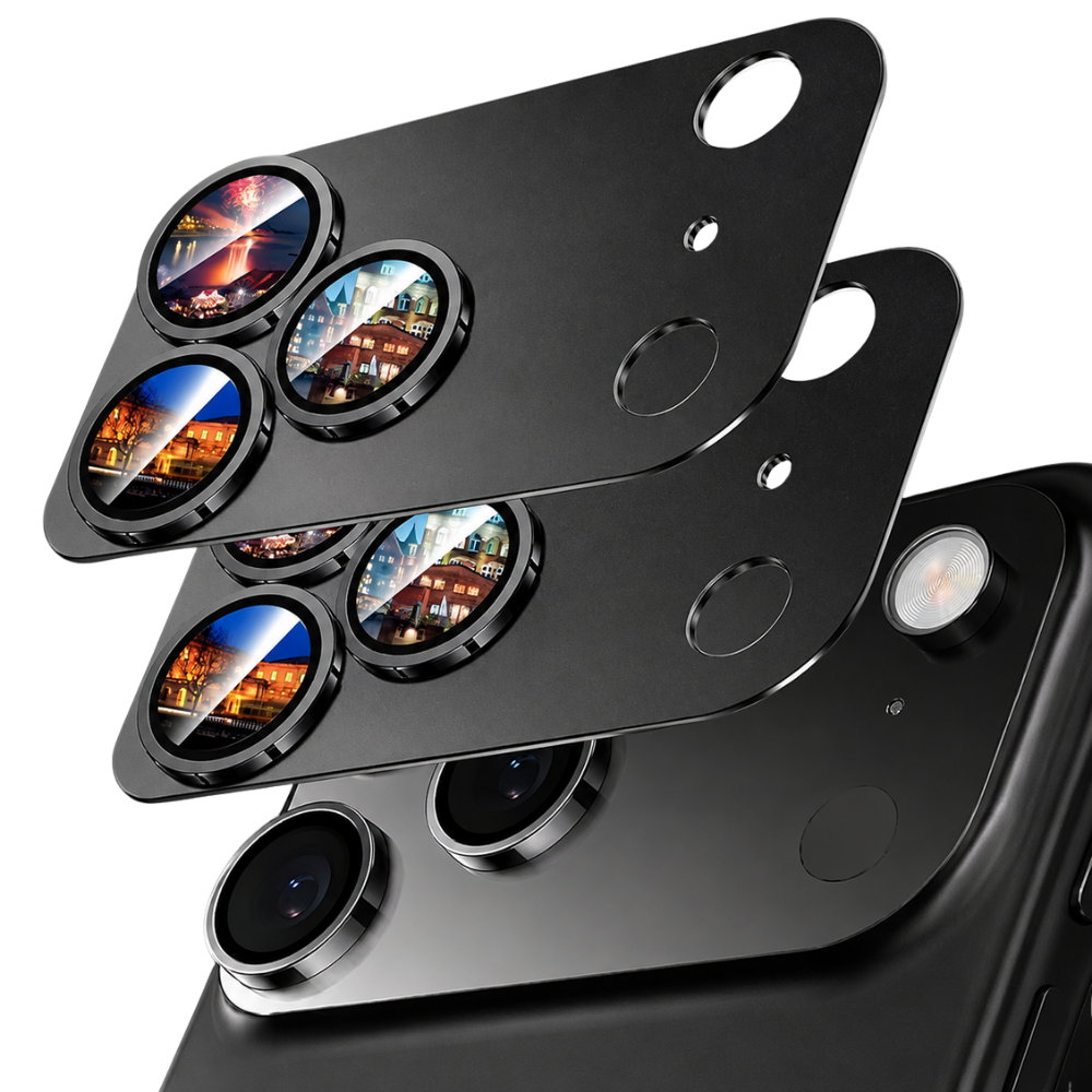 Premium iPhone Camera Lens Protector Military Grade Alloy Ring Tempered Glass Cover Shatterproof Scratch Resistant Shockproof Precision Fit Guard