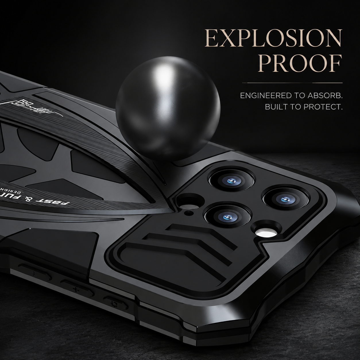 Premium iPhone Case 360° Full Coverage Metal Armor, Heavy-Duty Protective Bumper Frame with Shockproof Design, Secure Grip and Camera Protection