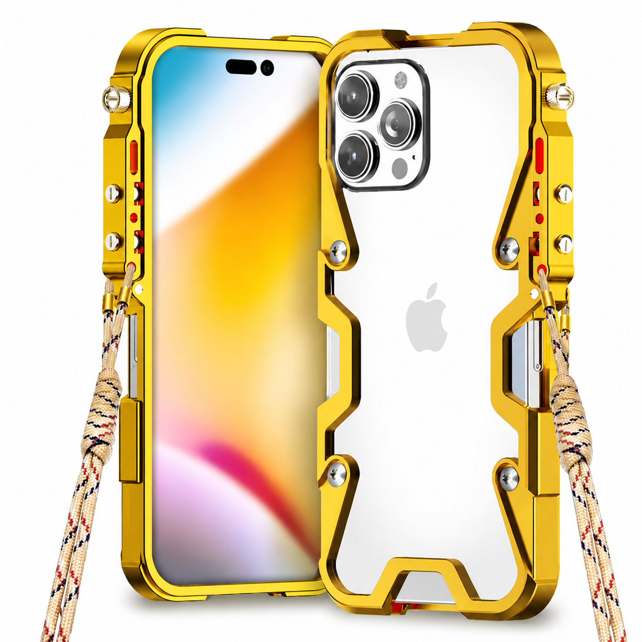 Premium iPhone Case Aluminum Alloy Bumper Frame Shockproof Metal Cover MagSafe Compatible Non Slip Grip Lightweight Durable Protective Case Anti Scratch Design