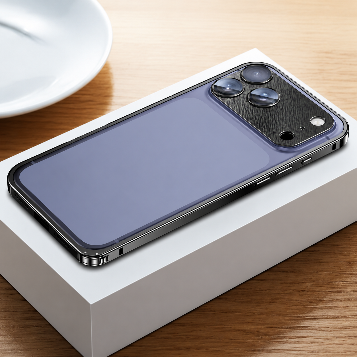 Premium iPhone Case Aluminum Alloy Frame with Camera Lens Protection, Heat Dissipation Design, Shock Resistant Metal Construction, Everyday Protection