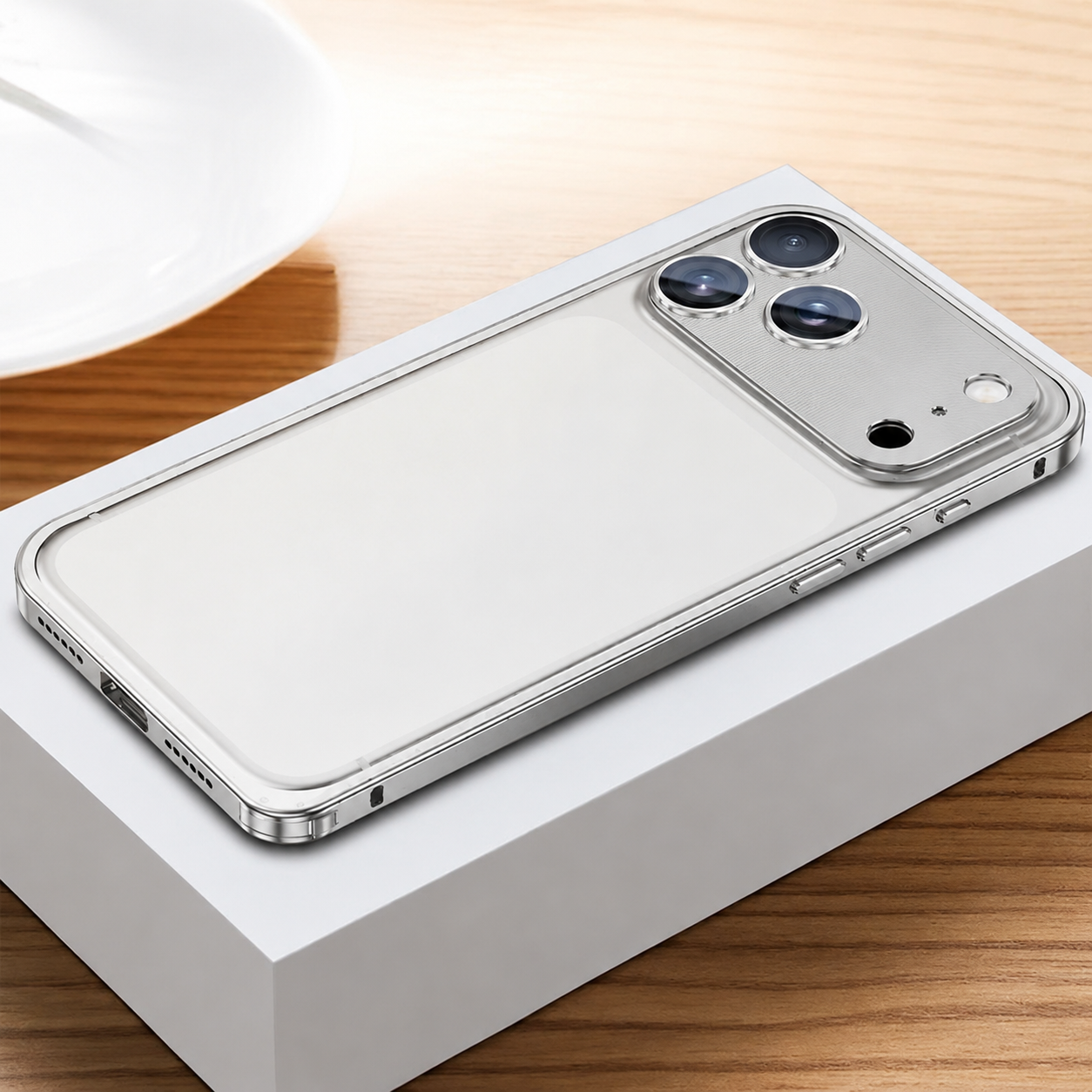 Premium iPhone Case Aluminum Alloy Frame with Camera Lens Protection, Heat Dissipation Design, Shock Resistant Metal Construction, Everyday Protection