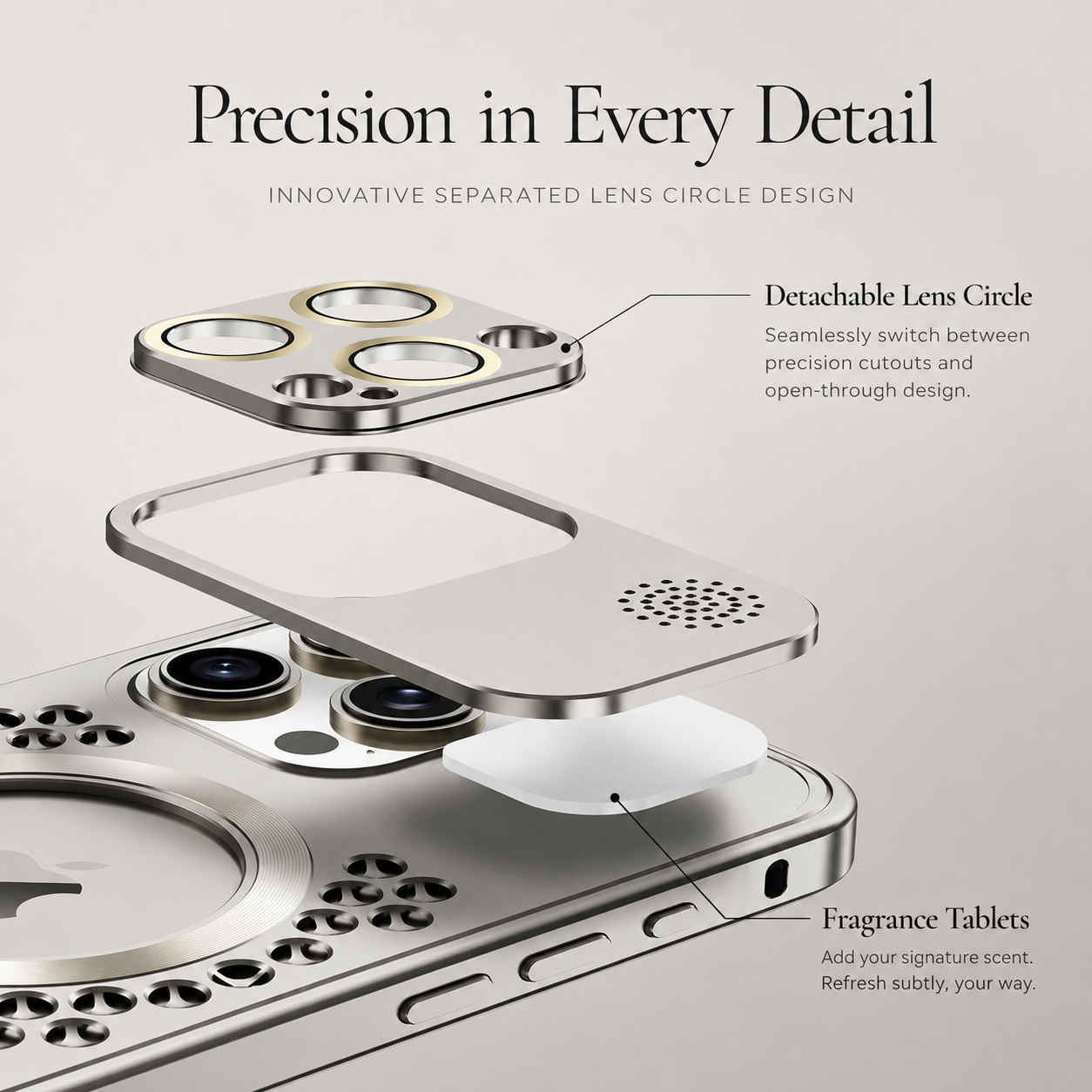 Premium iPhone Case Aluminum Alloy Magnetic Cover with Heat Dissipation Frame, Anti Fall Protection, Camera Lens Guard, Shockproof Design and Secure Grip