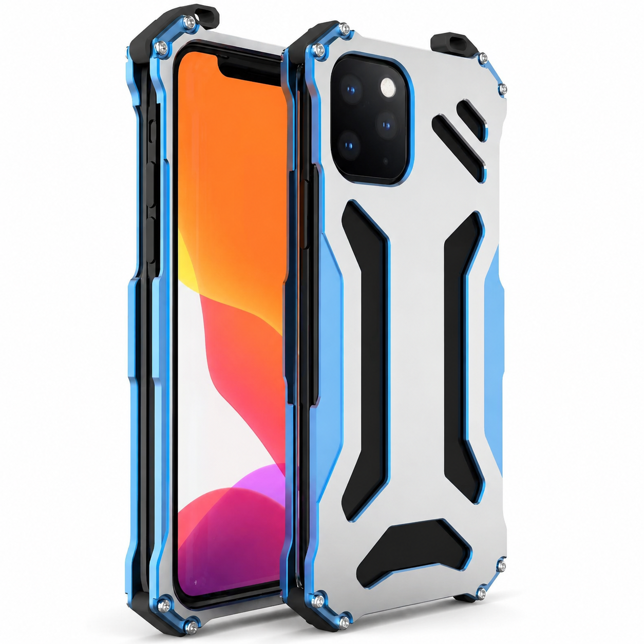 Premium iPhone Case Aluminum Alloy Metal Armor Cover Heat Dissipation Design Shockproof Anti Scratch Non Slip Grip Durable Protective Case Lightweight Design
