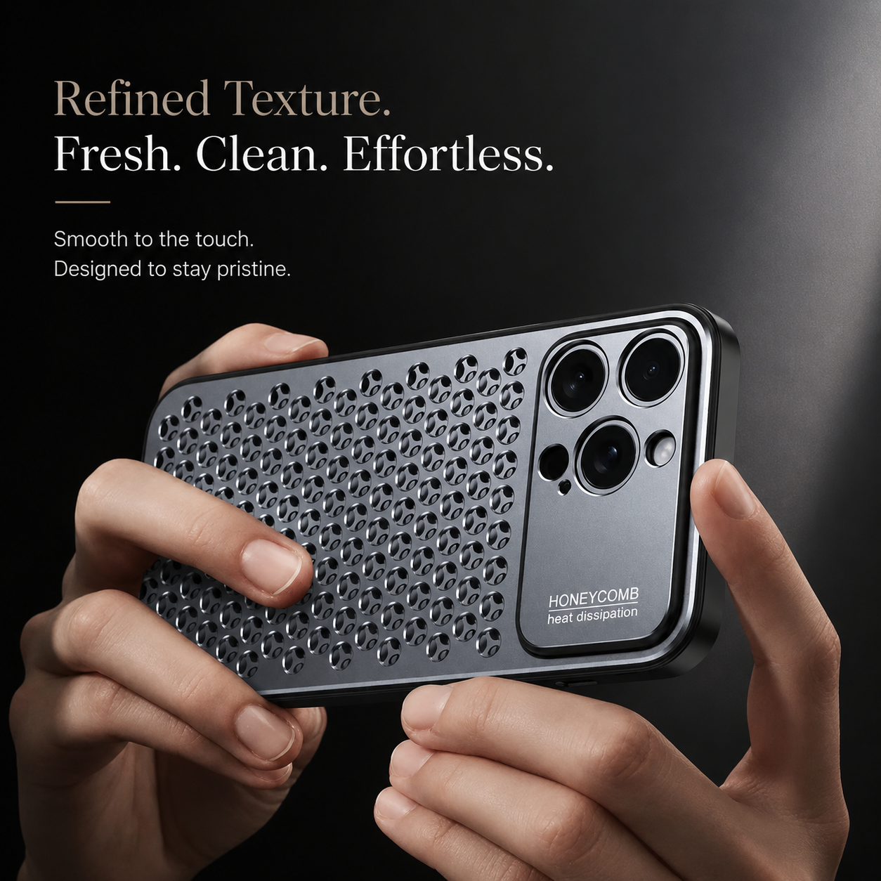 Premium iPhone Case Aluminum Alloy Protective Cover Breathable Metal Design Anti Fingerprint Finish Scratch Resistant Heat Dissipation Lightweight Frame