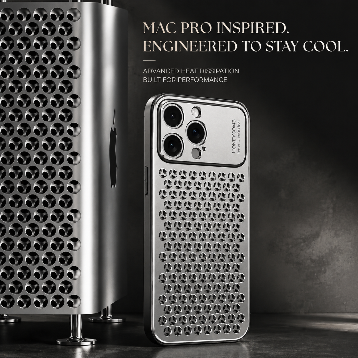 Premium iPhone Case Aluminum Alloy Protective Cover Breathable Metal Design Anti Fingerprint Finish Scratch Resistant Heat Dissipation Lightweight Frame