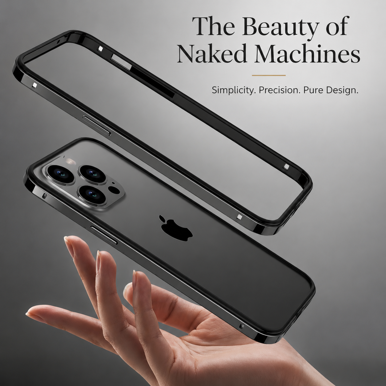 Premium iPhone Case Aluminum Metal Frame Bumper with Camera Lens Protection, Shockproof Silicone Construction, Lightweight Durable Design