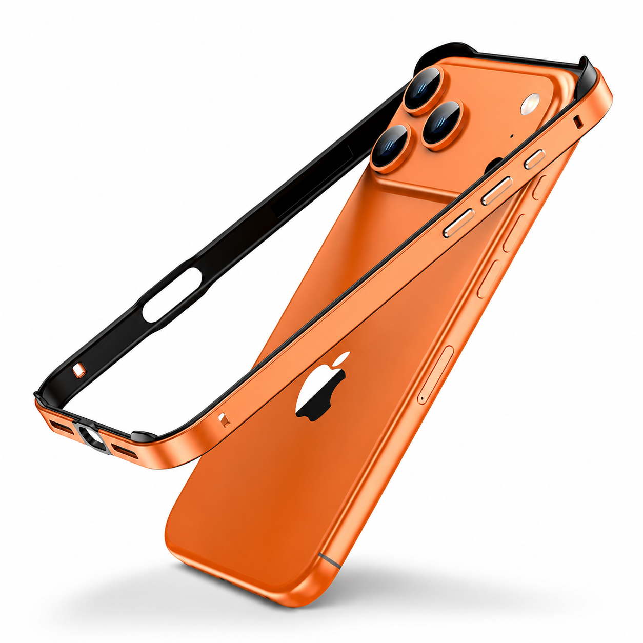 Premium iPhone Case Aluminum Metal Frame Bumper with Camera Lens Protection, Shockproof Silicone Construction, Lightweight Durable Design