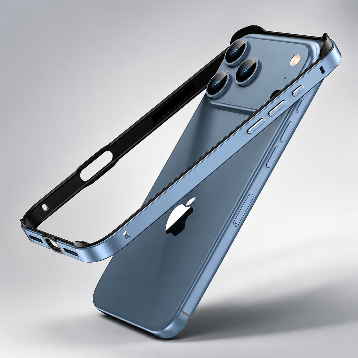 Premium iPhone Case Aluminum Metal Frame Bumper with Camera Lens Protection, Shockproof Silicone Construction, Lightweight Durable Design