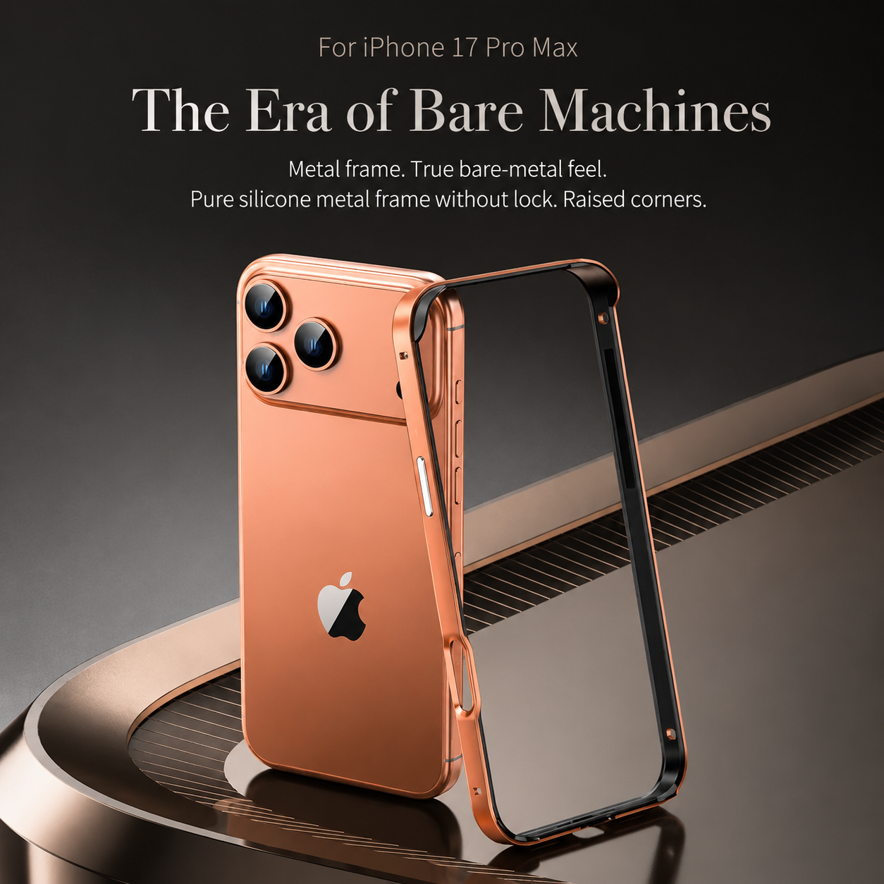 Premium iPhone Case Aluminum Metal Frame Bumper with Camera Lens Protection, Shockproof Silicone Construction, Lightweight Durable Design