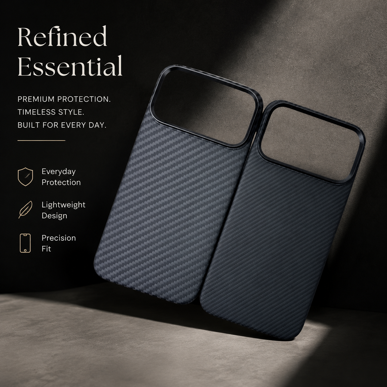 Premium iPhone Case Aramid Carbon Fiber MagSafe Design with Camera Lens Protection, Ultra Thin Lightweight Scratch Resistant Durable Build Everyday Use