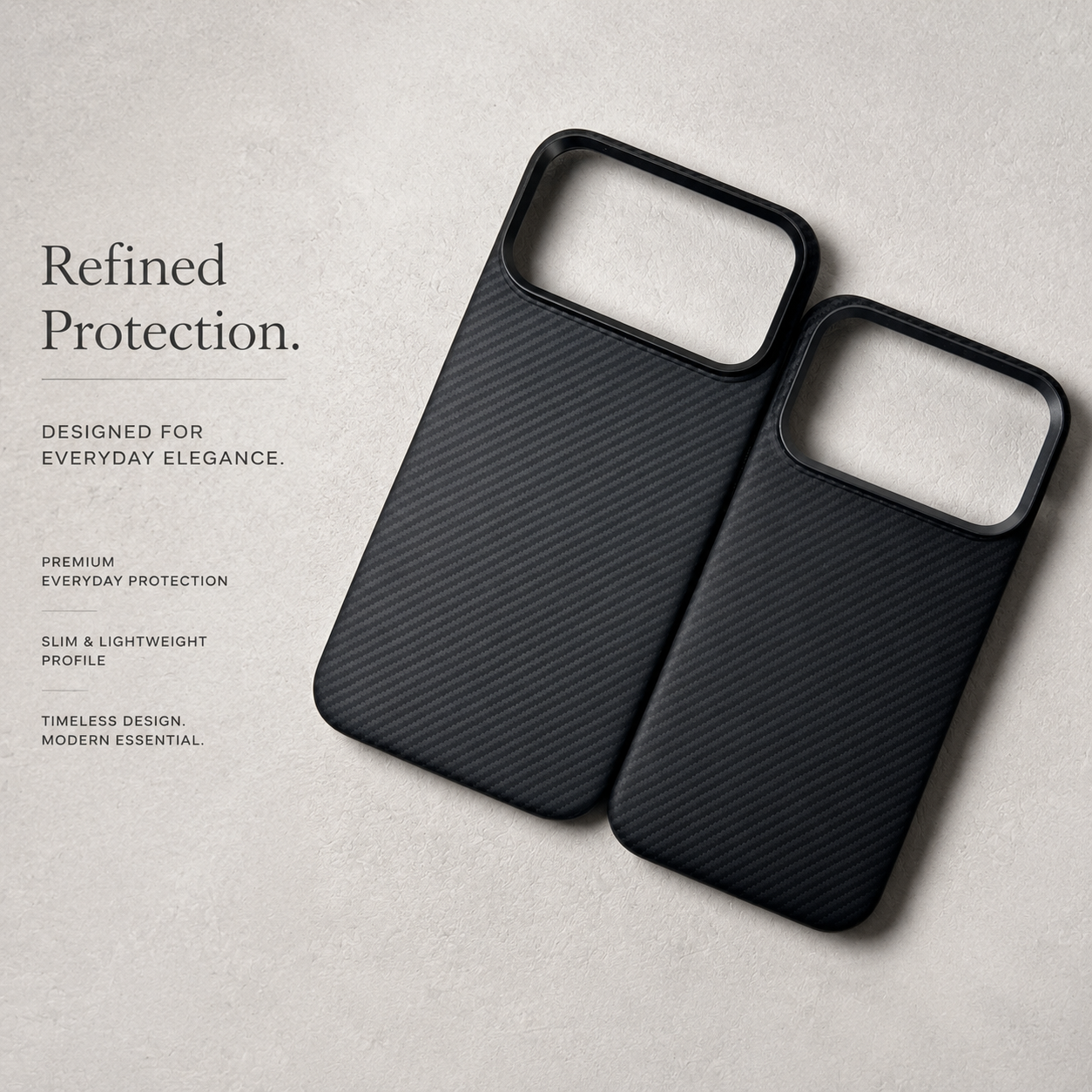 Premium iPhone Case Aramid Carbon Fiber MagSafe Design with Camera Lens Protection, Ultra Thin Lightweight Scratch Resistant Durable Build Everyday Use
