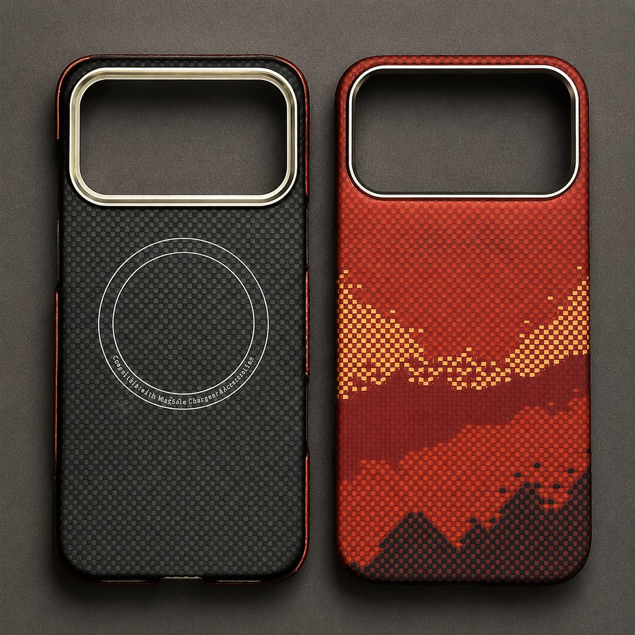 Premium iPhone Case Aramid Carbon Fiber MagSafe Design with Camera Lens Protection, Ultra Thin Shockproof Structure, Anti Fingerprint Full Coverage Fit