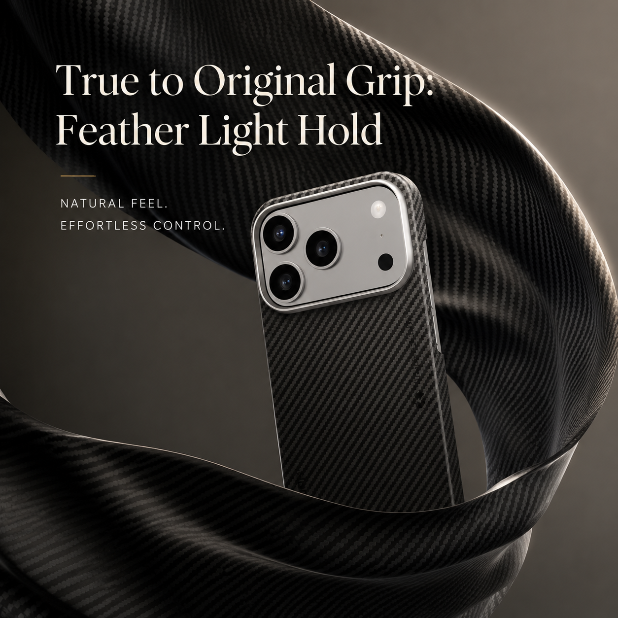 Premium iPhone Case Aramid Fiber Cover Shockproof Anti Fingerprint Non Slip Grip Slim Lightweight Durable Protective Case Matte Black Design