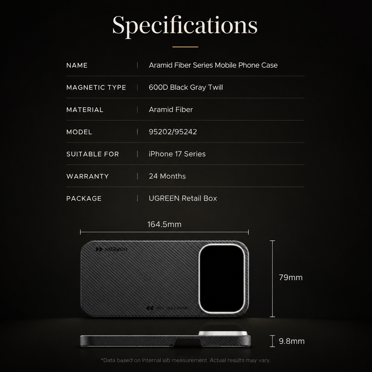 Premium iPhone Case Aramid Fiber Cover Shockproof Anti Fingerprint Non Slip Grip Slim Lightweight Durable Protective Case Matte Black Design