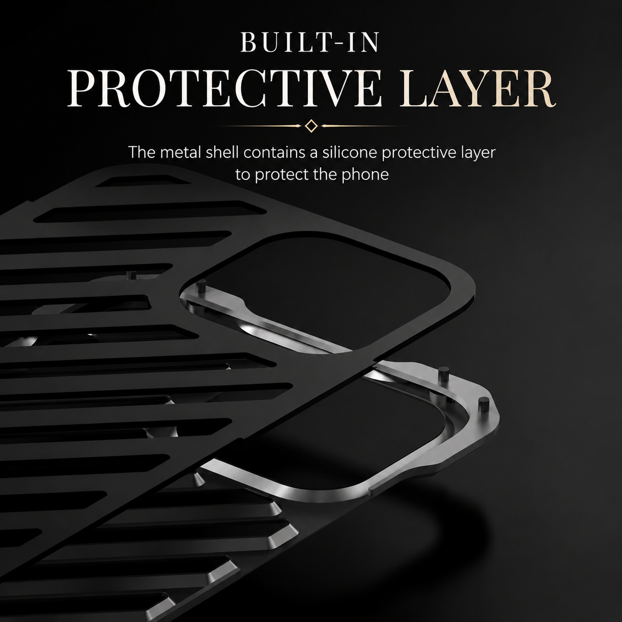 Premium iPhone Case CNC Aluminum Alloy Armor Cover with Magnetic Shockproof Dual-Layer Protection, Anti-Fingerprint Matte Finish & Non-Slip Lightweight Design