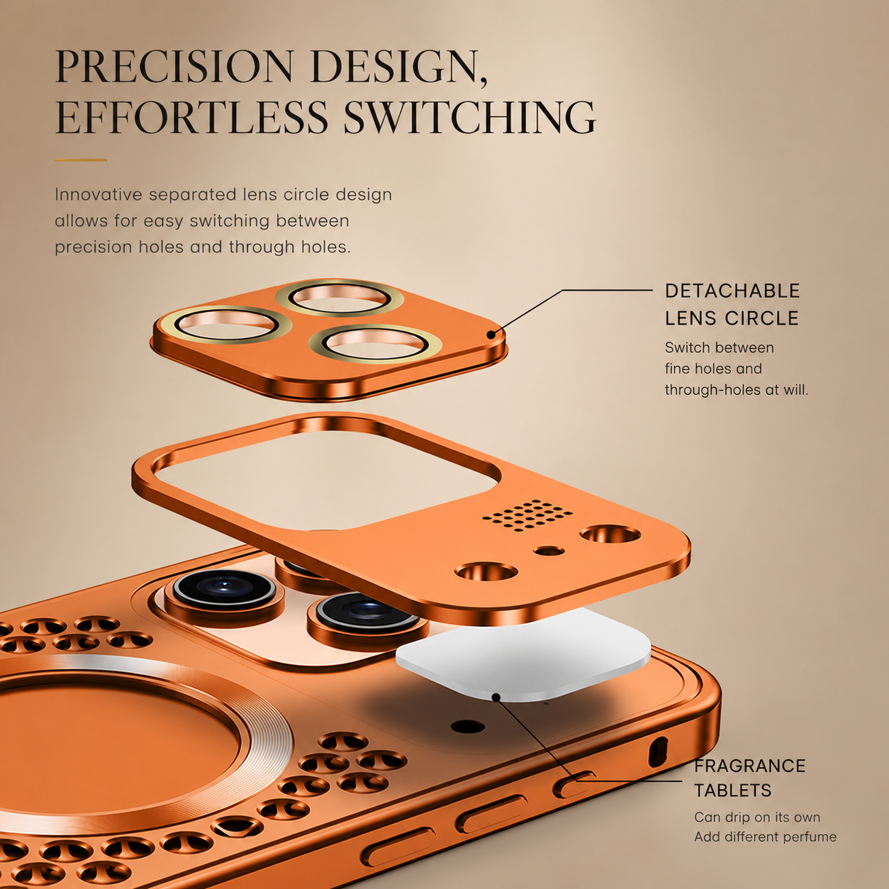 Premium iPhone Case Camera Lens Protection Aluminum Alloy Magnetic Cover Heat Dissipation Metal Frame Anti Fall Shockproof Wireless Charging Design