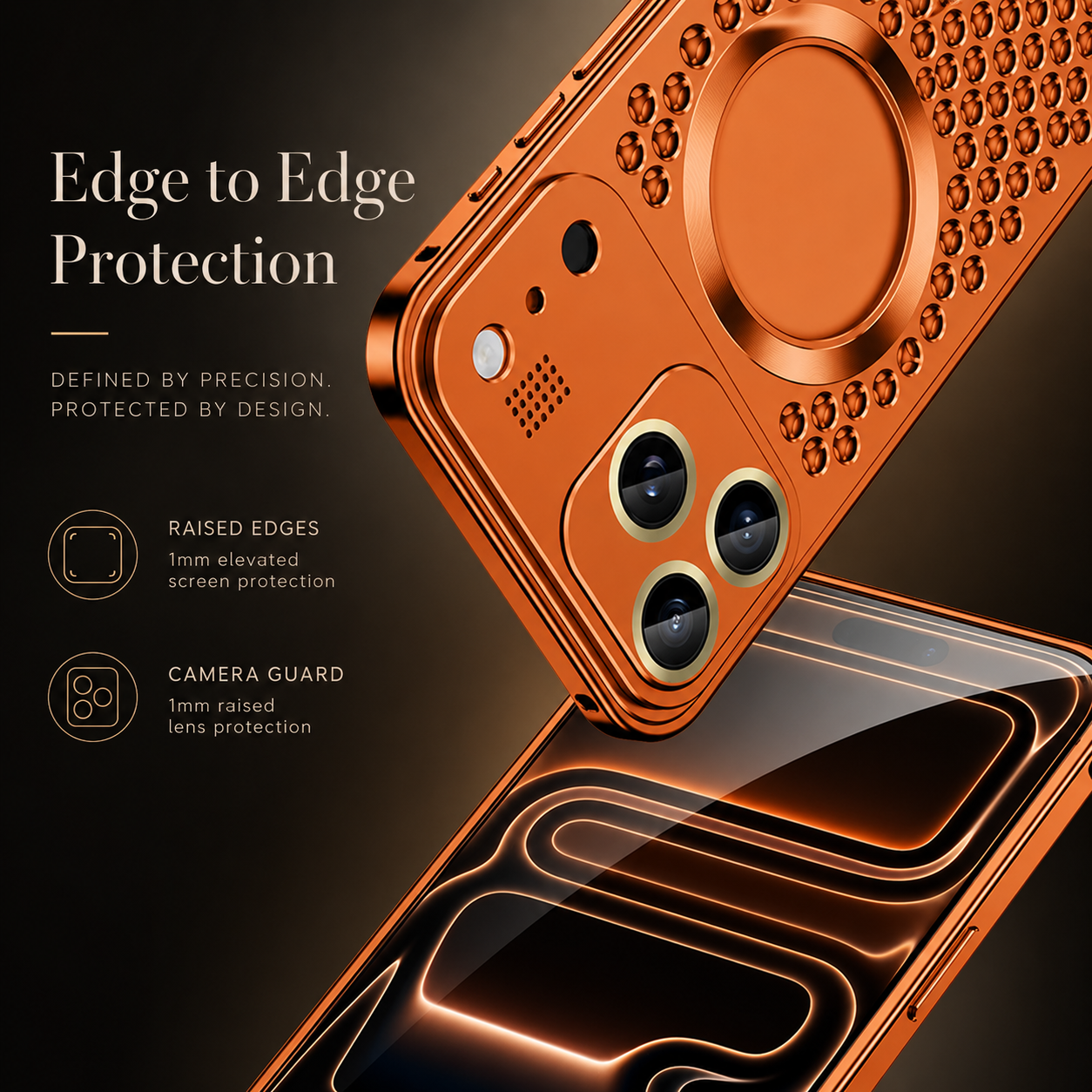 Premium iPhone Case Camera Lens Protection Aluminum Alloy Magnetic Cover Heat Dissipation Metal Frame Anti Fall Shockproof Wireless Charging Design