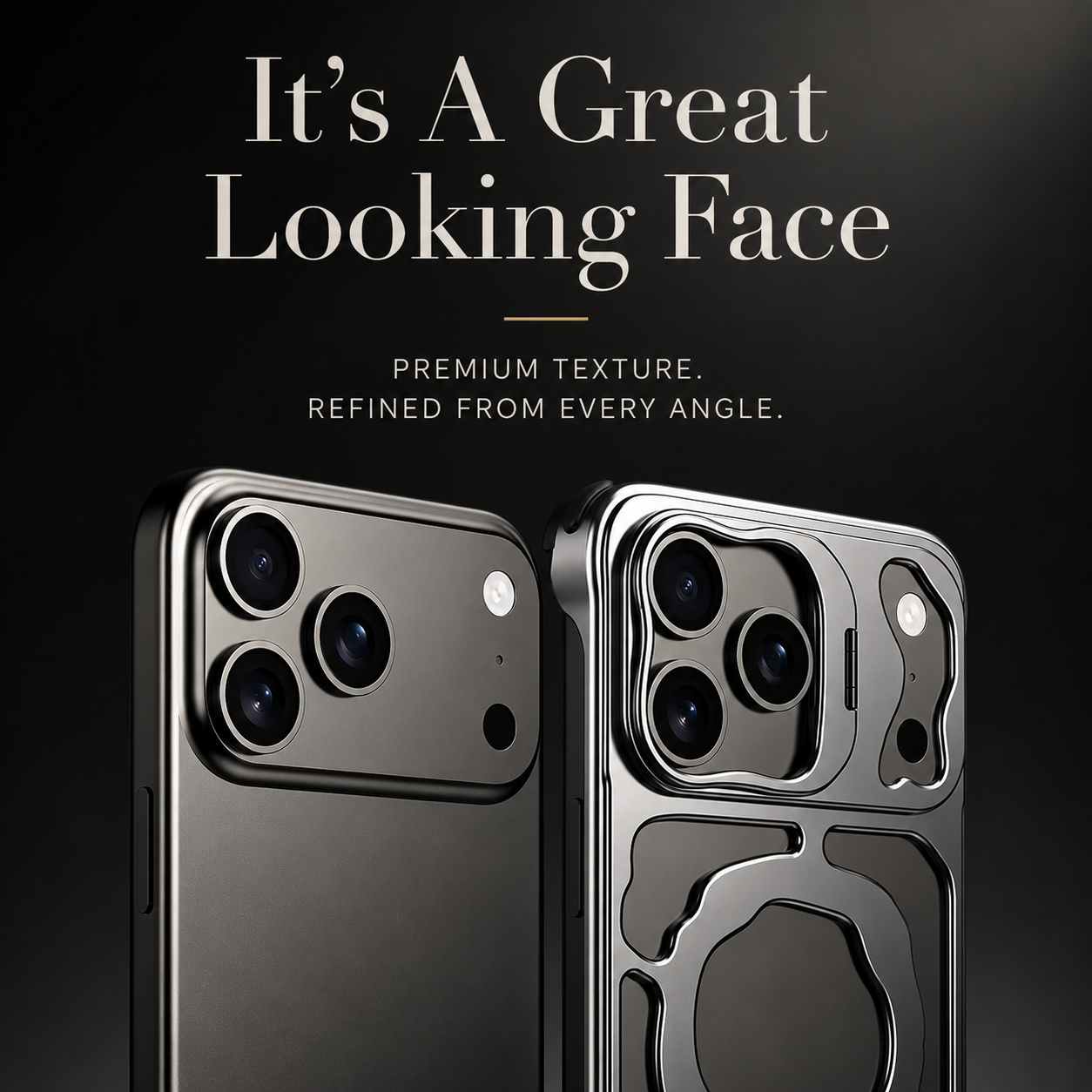 Premium iPhone Case Camera Lens Protection Magnetic Metal Cover Shockproof Protective Frame Heat Dissipation Stand Bracket Scratch Resistant Hollow Design