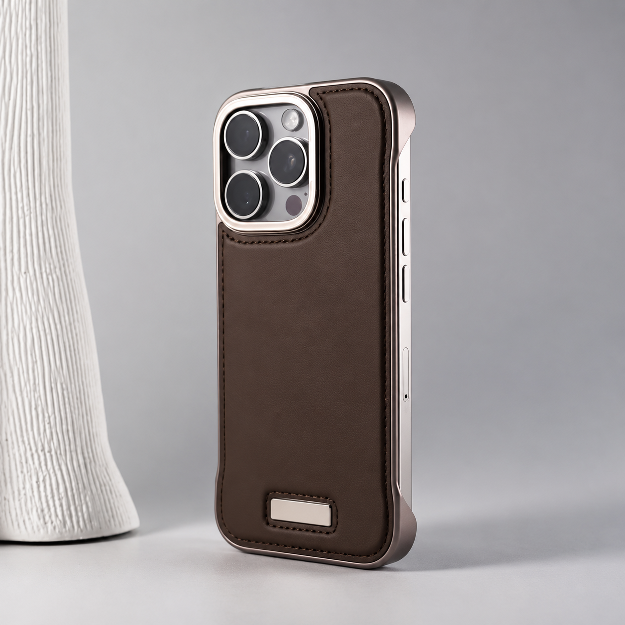 Premium iPhone Case Camera Lens Protection Magnetic PU Leather Cover Ultra Thin Borderless Shockproof Non Slip Matte Finish Design