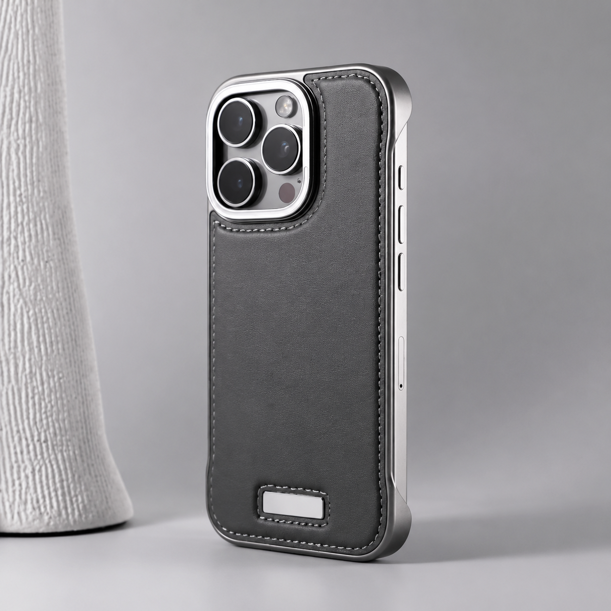 Premium iPhone Case Camera Lens Protection Magnetic PU Leather Cover Ultra Thin Borderless Shockproof Non Slip Matte Finish Design