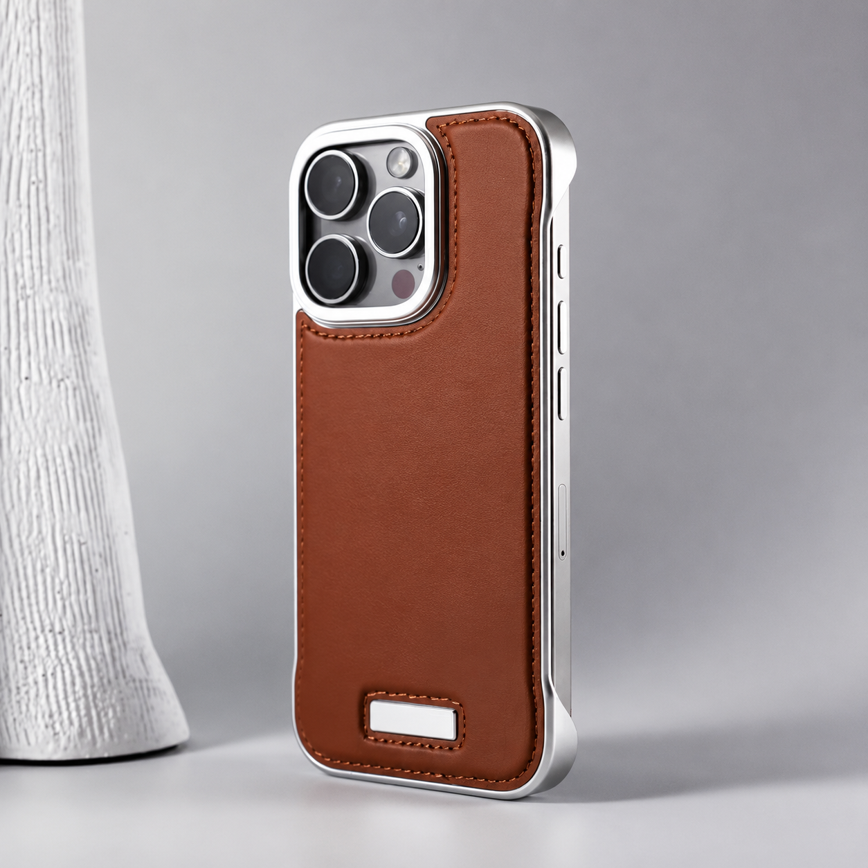 Premium iPhone Case Camera Lens Protection Magnetic PU Leather Cover Ultra Thin Borderless Shockproof Non Slip Matte Finish Design